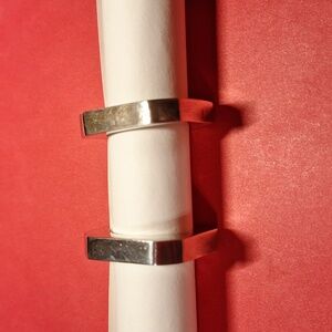 Silver Square Band Rings
